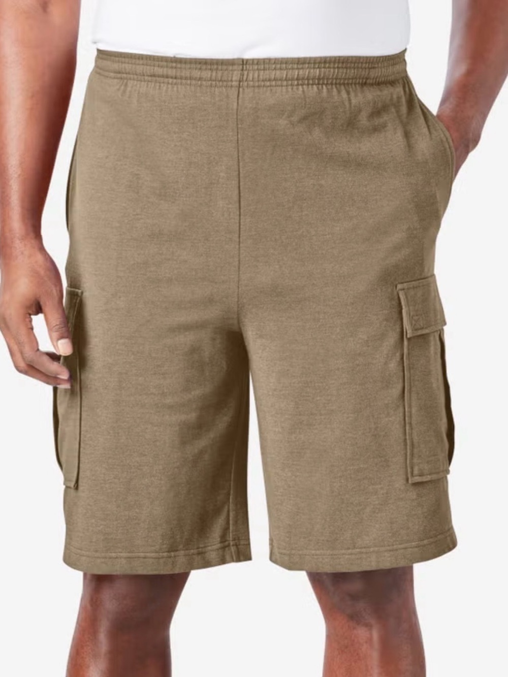 King Size Lightweight Jersey Cargo Shorts Tan 3XL NWT IN PACKAGE